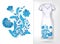 Embroidery colorful trend floral pattern. Vector traditional ornamental flowerspattern on dress mock up. Can be used in