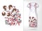 Embroidery colorful trend floral pattern. Vector traditional ornamental flowerspattern on dress mock up. Can be used in