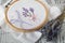 Embroidery Flowers. Sewing accessories. Canvas, hoop, thread mouline. Needlework. Hand embroidery