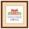 Embroidery, Home Sweet Home Cross Stitch in Wood Frame