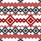 Embroidery or knit pagan slavic tribal ethnic seamless pattern