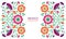 Embroidery native flowers folk pattern with Polish and Mexican influence. Trendy ethnic decorative traditional floral design