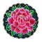 Embroidery rose badge cutout