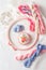 Embroidery set. Linen fabric, embroidery patterns, embroidery hoop, colorful threads and needls