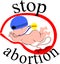 Embryo, baby symbol. Pregnancy.The fetus in the womb. Little baby curl up illustration. abortion. Abortion Is Personal Decision.