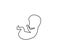 Embryo, fetus, pregnancy icon. Vector illustration. Flat