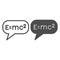 Emc2 formula in popup window, physics line and solid icon, education concept, Einstein equation vector sign on white