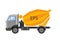 ?ement mixer machine. Autotruck Tipping lorry Tripper truck icon isolated Tipping lorry. Autotruck isolated.Buildi