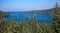 Emerald Bay, Lake Tahoe. Rocks, calm California overview