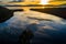 Emerald Bay Sunrise perfect reflections of Golden Sunrise and Mirrored Forests around Lake Tahoe California