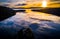 Emerald Bay Sunrise perfect reflections of Golden Sunrise and Mirrored Forests around Lake Tahoe California