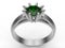 Emerald diamond ring