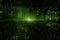 Emerald emanation: matrix code wallpaper in green, generative AI