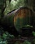 The emerald embrace of nature gently enfolds the rusting tank a reminder of peace and renewal. Abandoned landscape. AI