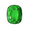 Emerald gem stone. Vintage color engraving illustration
