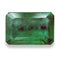 Emerald gemstone with emerald cut