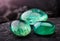 The emerald gemstone jewelry.