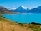 Emerald glacier Lake Pukaki, Aoraki Mt Cook NP, NZ