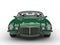 Emerald green classic vintage American car - front view