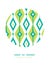 Emerald green ikat diamonds circle decor patterns