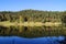 emerald-green lake Ober See near lake Alatsee on a fine autmn day in Bad Faulenbach (Fuessen, Bavaria in Germany)