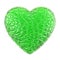 Emerald heart on an isolated background. 3D rendering