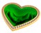 Emerald heart jewelry