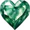 Emerald Heart Watercolor Clipart