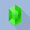 Emerald icon, flat style