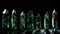 Emerald-inspired Gothic Precision: 5 Jade-cut Diamonds In A Row