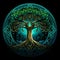 Emerald Journey through the Enigmatic Celtic Tree of Life and Death, Generative AI