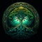 Emerald Journey through the Enigmatic Celtic Tree of Life and Death, Generative AI