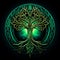 Emerald Journey through the Enigmatic Celtic Tree of Life and Death, Generative AI