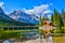 Emerald lake in the Canadian Rockies of Yoho National Park, British Columbia, Canada