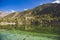 Emerald Lake Mricho Tal near Pisang. Himalaya mountains. Nepal, Annapurna circuit trek