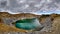 The emerald lake of Racos, Brasov county Romania landscape