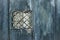 Emerald shabby door Cracked weathered wooden texture