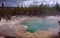 Emerald Spring in Norris Geyser Basin of Yellowstone National Park Back Basin Trail