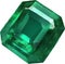 Emerald stone, colorful gemstone clipart. AI-Generated.