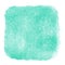 Emerald turquoise mint watercolor textured backdrop wallpaper background. Hand drawing square watercolor paint on paper. Rugged