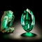 The emerald is a vivid green jewel, radiating a lush color. Its smooth surface is nature\\\'s elegance