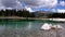 The emerald waters of the Alpine lake of Montagnoli