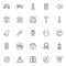 Emergencies outline icons set