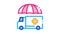 emergency ambulance car Icon Animation