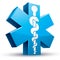 Emergency ambulance medicine symbol.