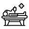 Emergency anesthesia icon, outline style