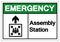 Emergency Assembly Station Symbol Sign ,Vector Illustration, Isolate On White Background Label .EPS10