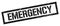 EMERGENCY black grungy rectangle stamp
