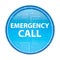 Emergency Call floral blue round button