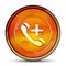 Emergency call icon shiny bright orange round button illustration